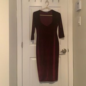 Red velvet dress